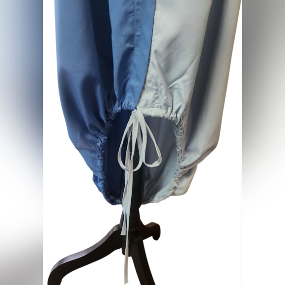 Two-Tone Color Block Button-Up Dress - Picture 9 of 10